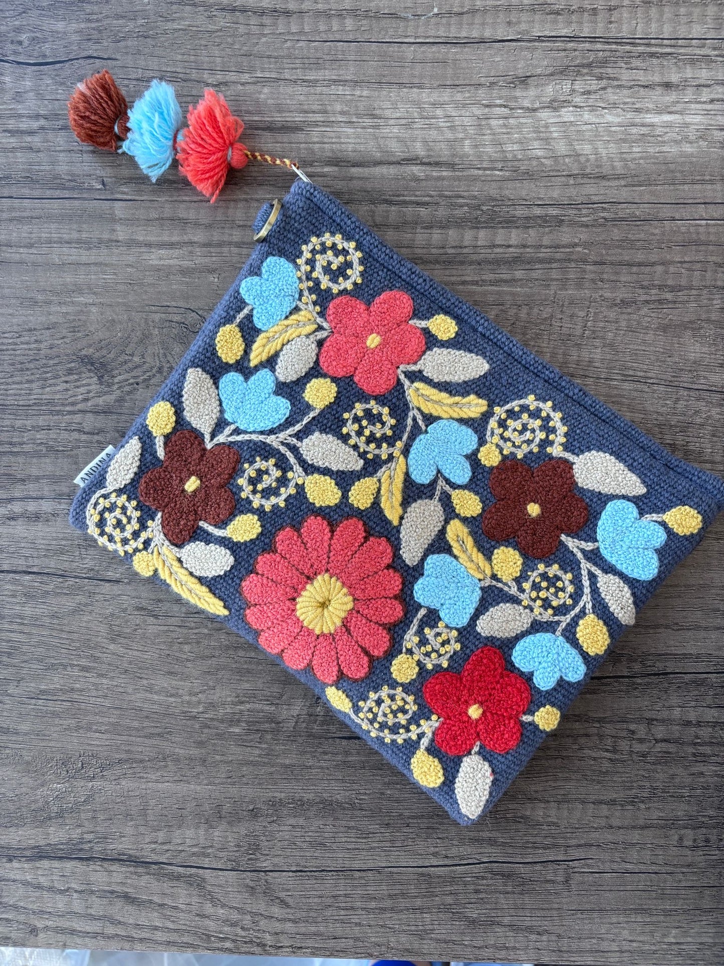 Crossbody purse - Orange / Light blue / Yellow