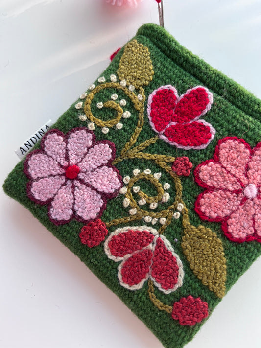 Coin Pouch - Green/red