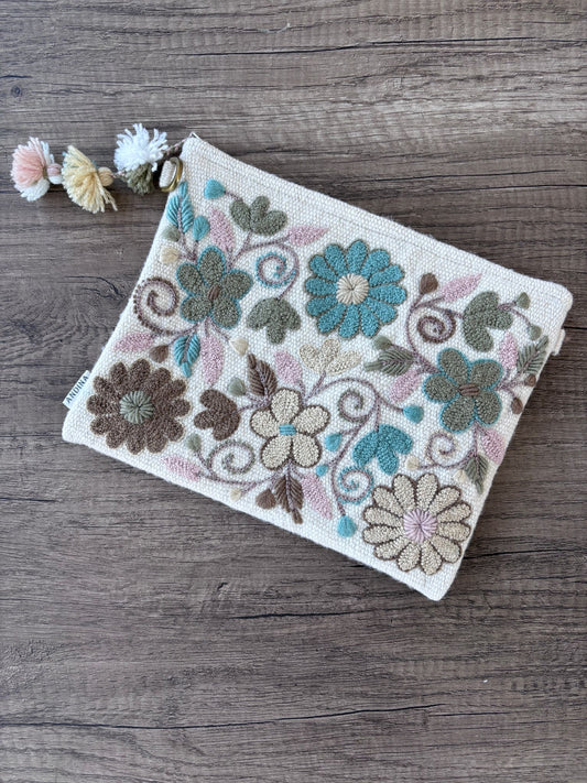 Crossbody purse - Beige/Light blue